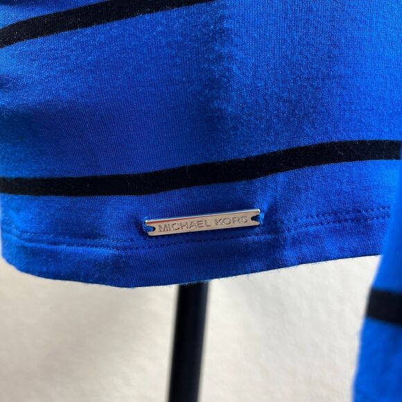 Michael Kors blue striped long sleeve top size S dark academia baddie preppy - Picture 14 of 14